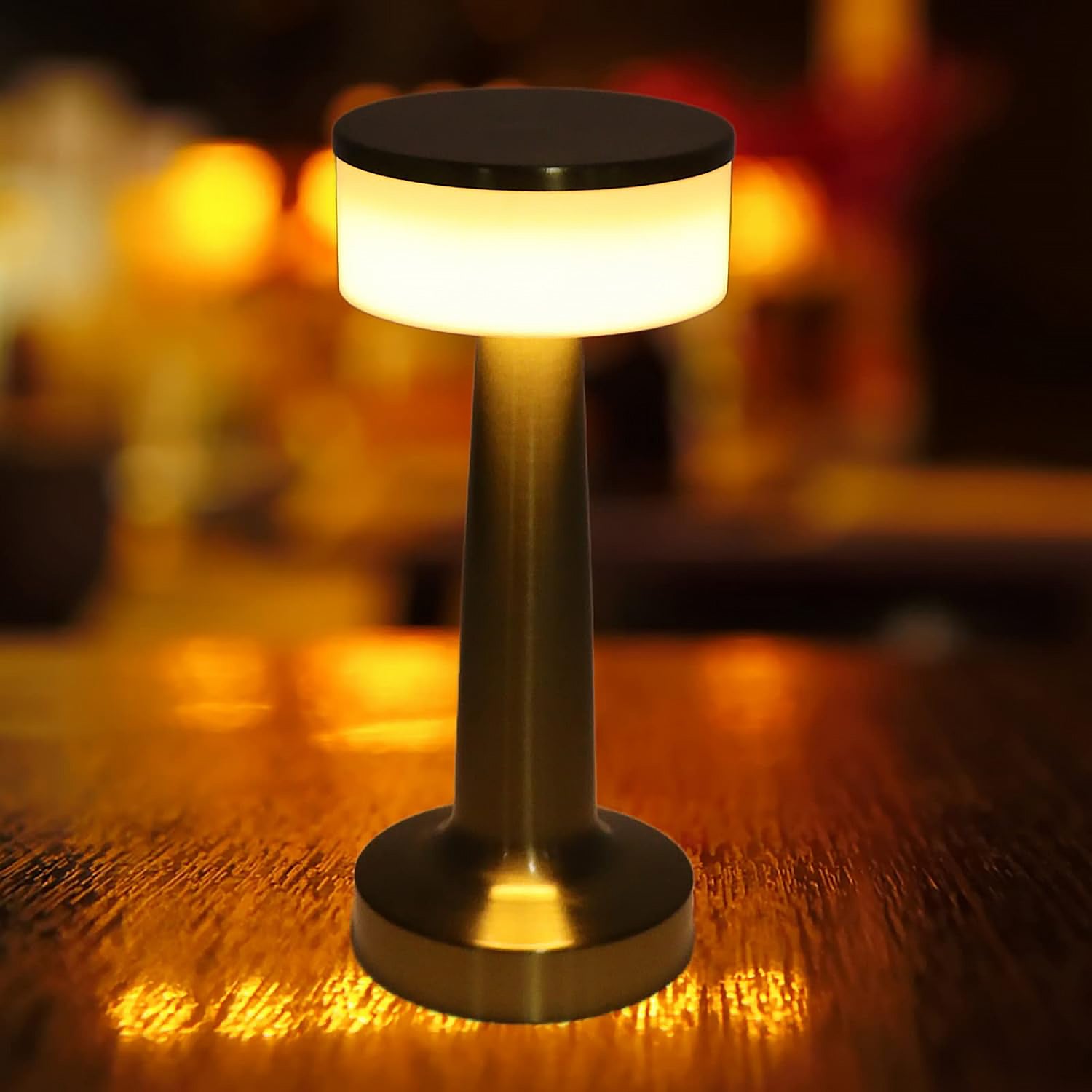 USB Rechargeable Touch Control LED Table Lamp with 3 Color Modes and 3 Brightness Levels Portable Dimmable Metal Desk Lamp for Bedroom Home Office and Restaurant (1 Piece)