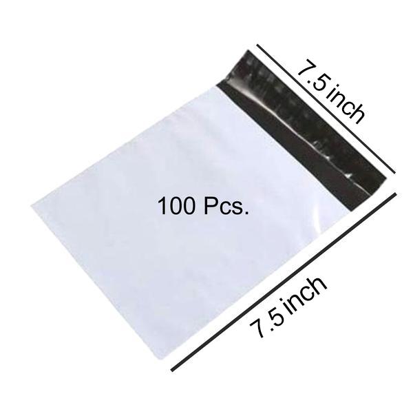 Tamper Proof Courier Bags 7.5x7.5 Inch for Secure Shipping and Packaging | Self Adhesive Poly Mailer Bags for E Commerce, Retail and Parcel Delivery (Pack of 100)