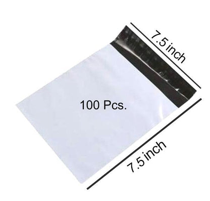Tamper Proof Courier Bags 7.5x7.5 Inch for Secure Shipping and Packaging | Self Adhesive Poly Mailer Bags for E Commerce, Retail and Parcel Delivery (Pack of 100)