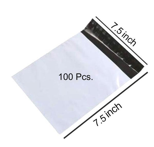 Tamper Proof Courier Bags 7.5x7.5 Inch for Secure Shipping and Packaging | Self Adhesive Poly Mailer Bags for E Commerce, Retail and Parcel Delivery (Pack of 100)