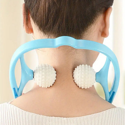 Portable Neck Shoulder Massager Manual Trigger Point Massage Tool for Neck, Shoulders, Back, Arms and Waist Pain Relief (1 Pc)