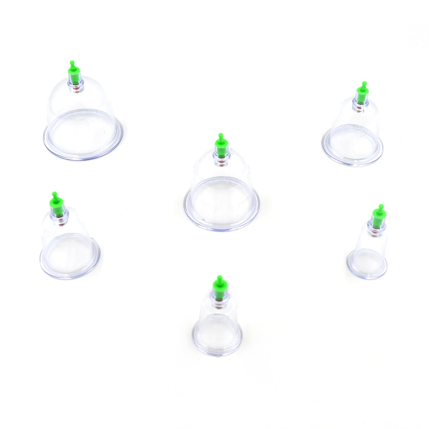 Vacuum Cupping Therapy Set 6 Cups with Hand Vacuum Pump for Body Massage, Muscle Relaxation, Deep Tissue Therapy and Home Wellness (6 Pc Set)
