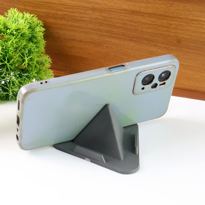 Universal Portable Three Sided Pyramid Shape Mobile Holder Stand for Smartphones and Tablets Adjustable Foldable Desktop Table Phone Stand
