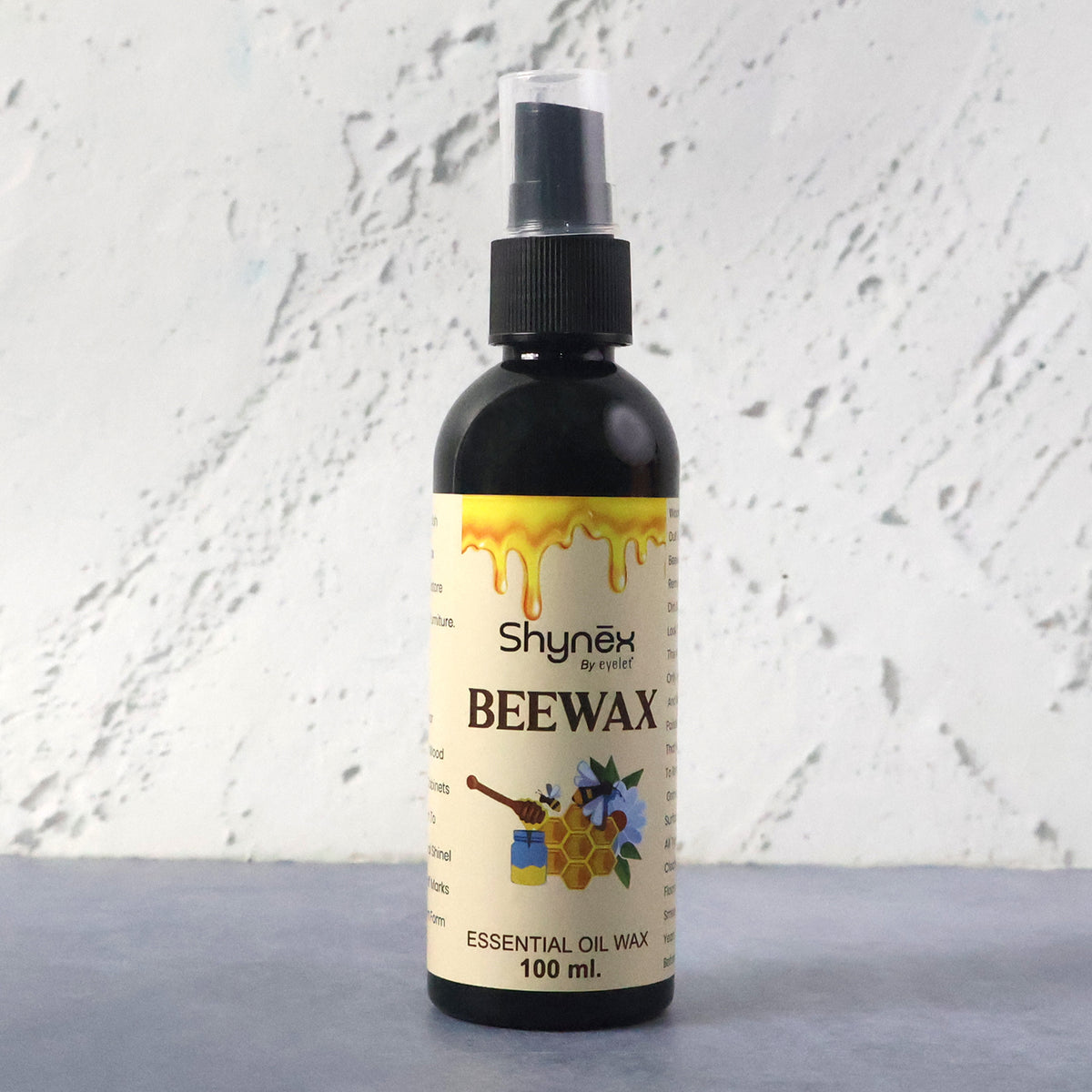 Shynex Bee Wax Essential Oil Spray 100ml | Wood and Furniture Polish, Leather Care and Multi-Purpose Surface Protector