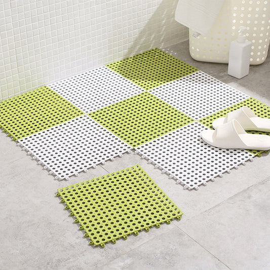 Bath Anti Slip Mat for Bathroom & Toilet Floor Safety (Pack of 6) – Non-Slip Plastic Shower Mat Tiles for Bathing Area, Wet Floor Protection & Slip Prevention
