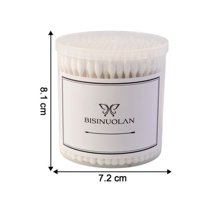 Cotton Ear Buds Set with Storage Jar, Soft Tip Cotton Swabs for Personal Hygiene, Makeup Correction, Baby Care and Daily Cleaning Use (200 Pcs)