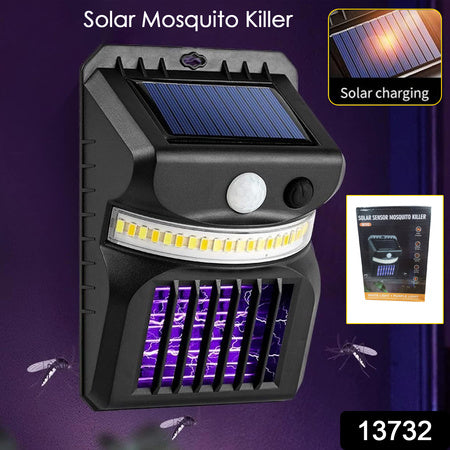 Bug Zapper Outdoor 2 In 1 Solar Mosquito Zapper Lamp (1 Pc) Motion Sensor Wall Light + UV Electric Mosquito Killer | Powerful | Eco-Friendly | Waterproof