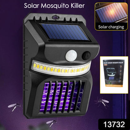 Bug Zapper Outdoor 2 In 1 Solar Mosquito Zapper Lamp (1 Pc) Motion Sensor Wall Light + UV Electric Mosquito Killer | Powerful | Eco-Friendly | Waterproof