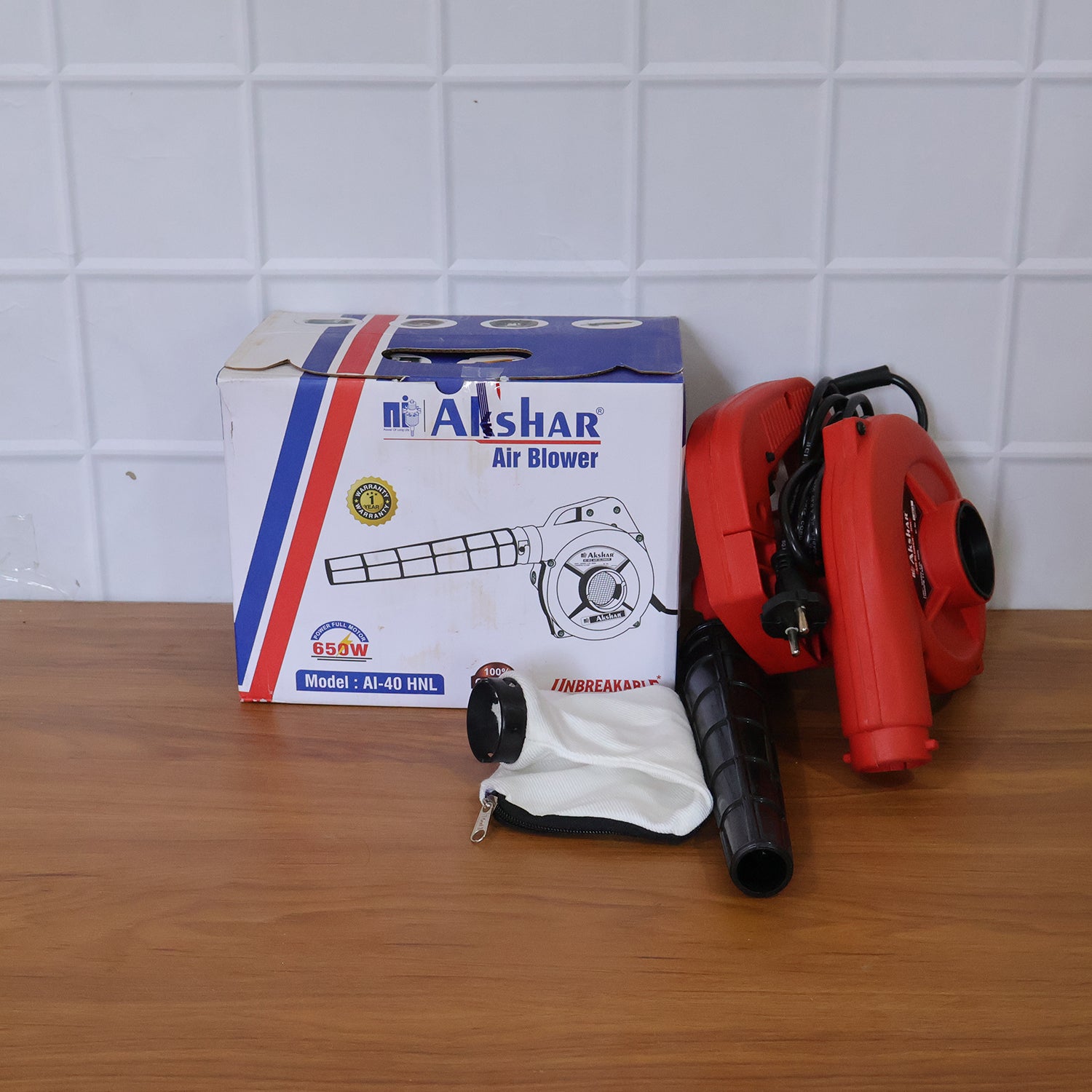 Akshar AI40 HNL 650W Electric Air Blower with Suction Heavy Duty High Speed Dust Cleaning Machine for Home, Workshop, Car and Industrial Use