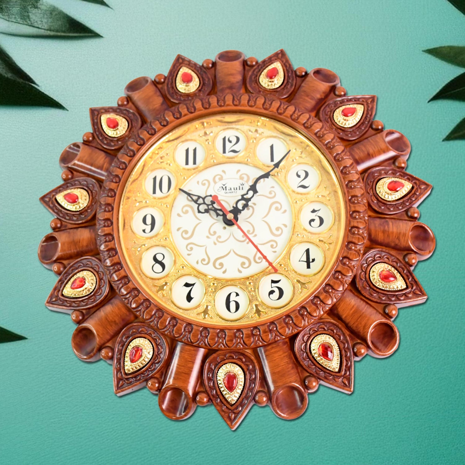 Premium Designer Analog Wall Clock Silent Quartz Battery Operated Decorative Wall Clock for Living Room, Bedroom, Hall, Office and Home Décor (1 Pc)