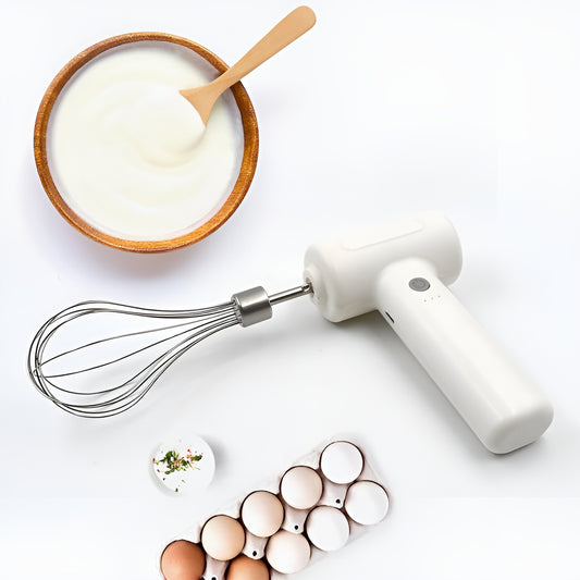 Cordless Electric Whisk & Egg Beater - (1 Pc) Detachable Balloon Whisk | One-Touch Multi-Speed | Quiet High-Torque Motor