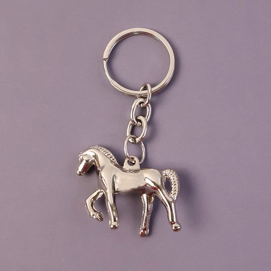Premium Metallic Horse Shape Keychain for Car, Bike, Home – Stylish Chrome Finish Keyring for Animal Lovers, Gifting & Everyday Use (1 Pc)