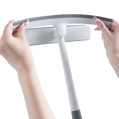 2-in-1 Window Glass Cleaning Wiper with Microfiber Pad – Dual Function Spray Squeegee for Car, Bathroom, Kitchen and Home – Efficient Water Wiper with Long Handle for Streak-Free Cleaning (34x27 cm)