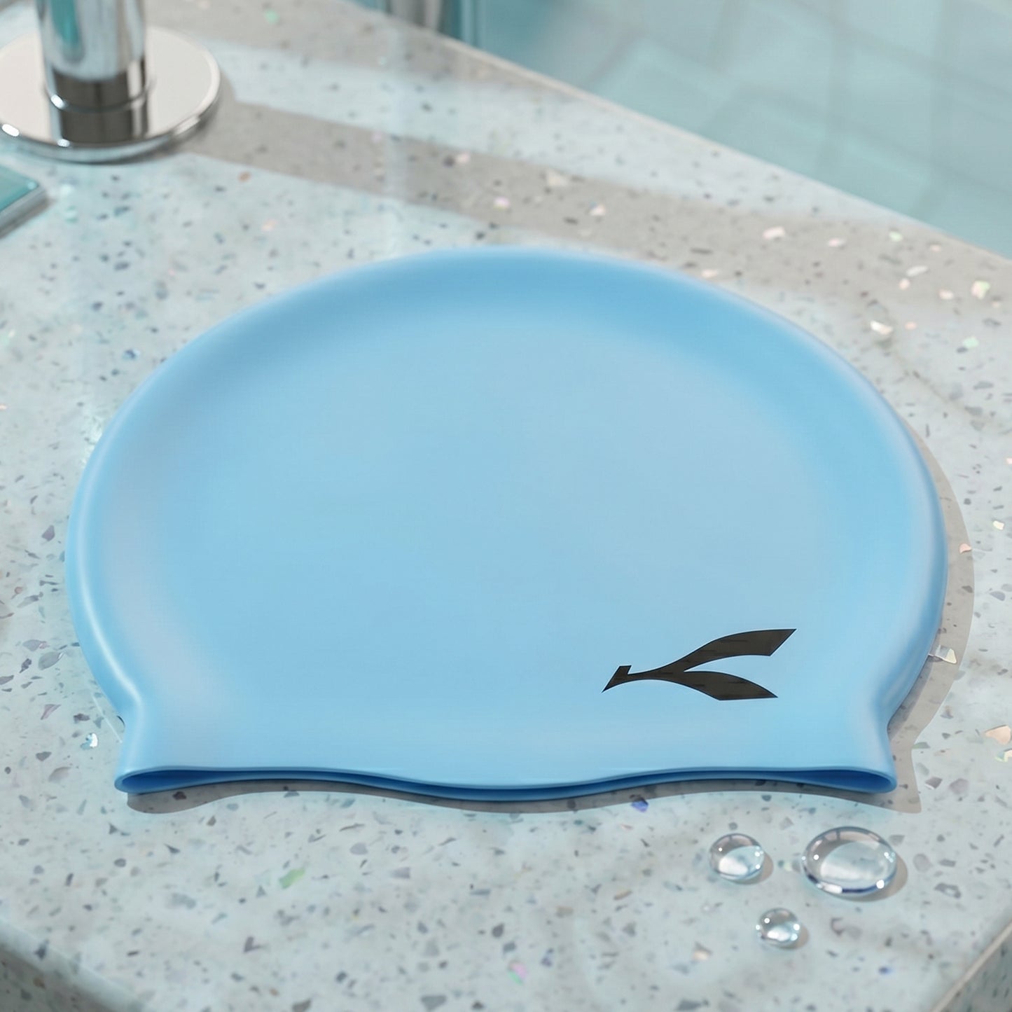 Silicone Swimming Cap Waterproof Stretchable Swim Head Cap for Men Women Kids Pool Training Bathing Hair Protection and Water Sports (1 Pc)