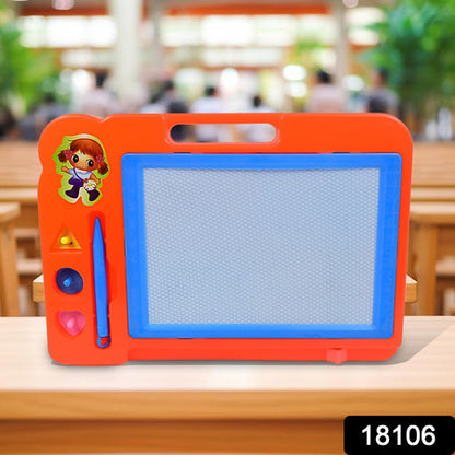 Magnetic Sketch Slate and Drawing Board for Kids – Rewritable Colorful Magnetic Drawing Pad with Pen (27×19 cm)