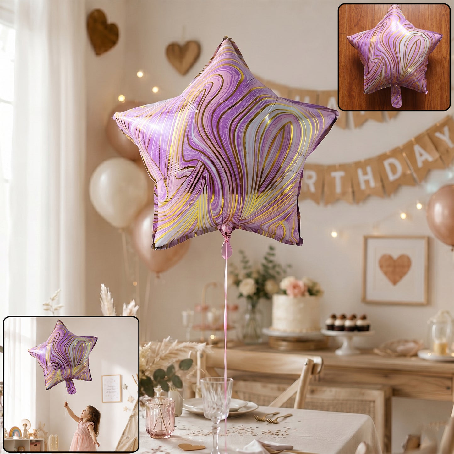 Decoration Foil Balloon – Colorful Metallic Party Balloon for Birthday, Event, Wall Backdrop & Festive Decoration (1 Pc)