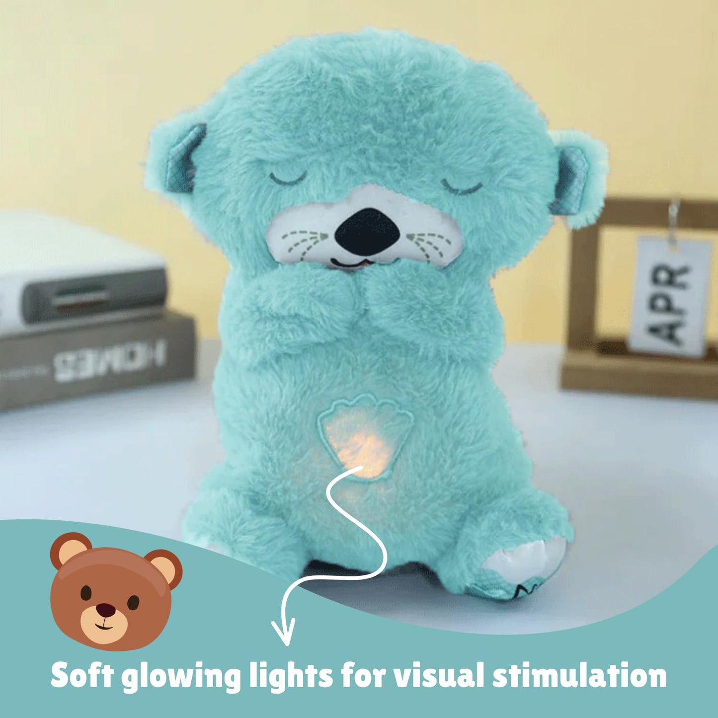 Soft Plush Musical Teddy Bear Toy with LED Light – Glowing Stuffed Animal Night Light for Babies, Kids and Gifting (1 Pc)