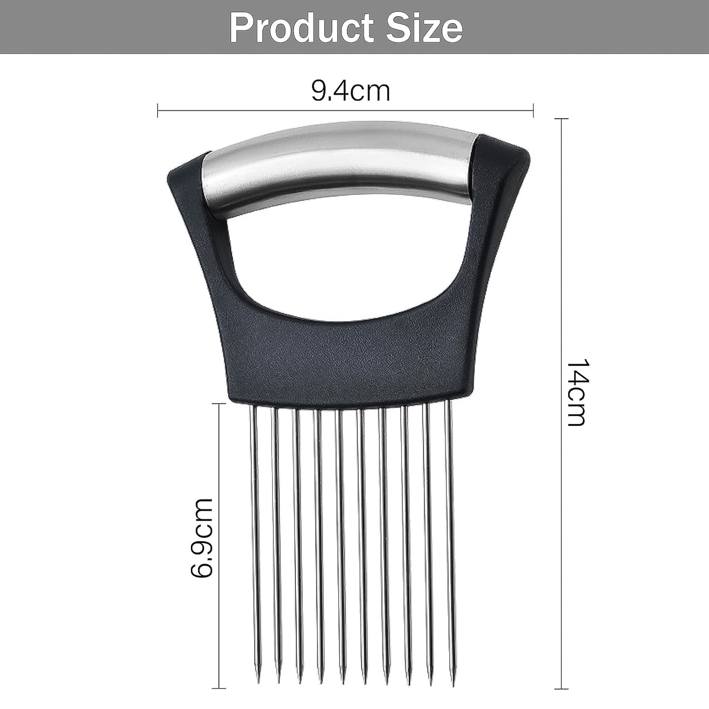 Stainless Steel Onion Cutter Vegetable Slicer Holder Tool (1 Pc)