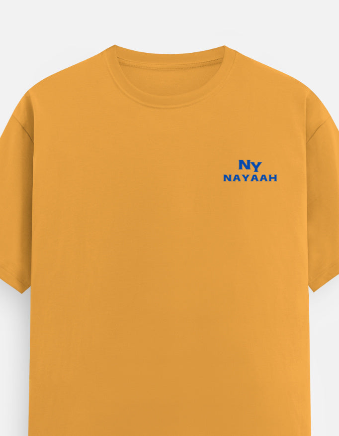 NAYAAH (Golden Yellow) Premium 100% Cotton 180 GSM Unisex Regular Fit T-Shirt – Soft, Breathable and Lightweight Everyday Wear Golden Yellow