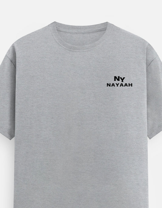 NAYAAH Premium (Grey Melange) 100% Cotton 180 GSM Unisex Regular Fit T-Shirt – Soft, Breathable and Lightweight Everyday Wear Grey Melange