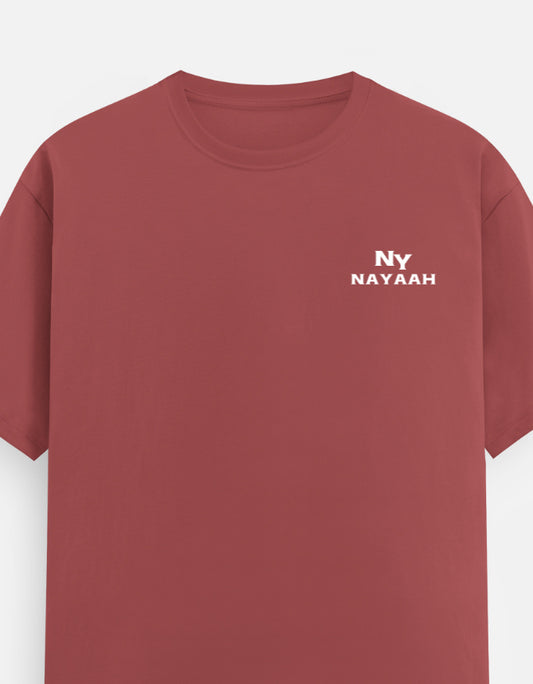 NAYAAH Premium (Coral / Black) 100% Cotton 180 GSM Unisex Regular Fit T-Shirt – Soft, Breathable and Lightweight Everyday Wear Coral