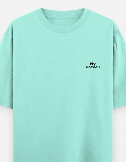 NAYAAH Premium (Mint) 100% Cotton 240 GSM Unisex Oversized T-Shirt – Heavyweight Breathable Everyday Wear Mint