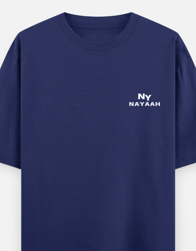 NAYAAH Premium (Royal Blue) 100% Cotton 240 GSM Unisex Oversized T-Shirt – Heavyweight Breathable Everyday Wear Royal Blue