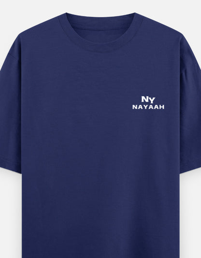 NAYAAH Premium (Royal Blue) 100% Cotton 240 GSM Unisex Oversized T-Shirt – Heavyweight Breathable Everyday Wear Royal Blue