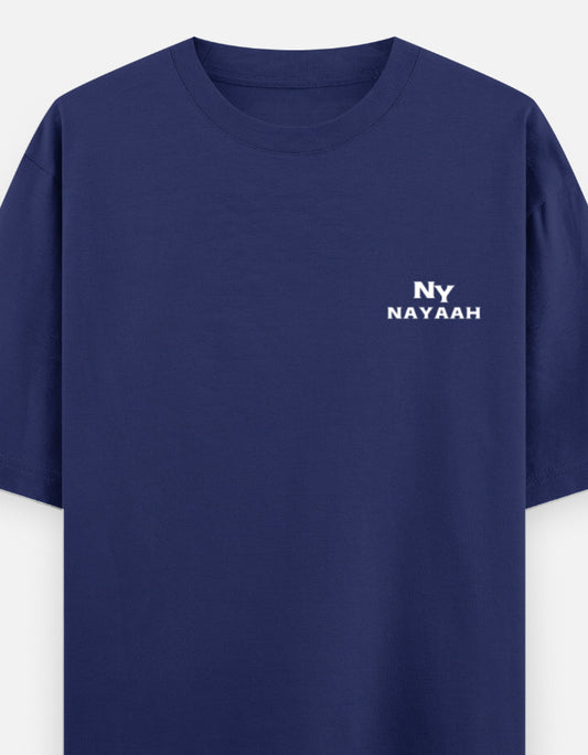 NAYAAH Premium (Royal Blue) 100% Cotton 240 GSM Unisex Oversized T-Shirt – Heavyweight Breathable Everyday Wear Royal Blue