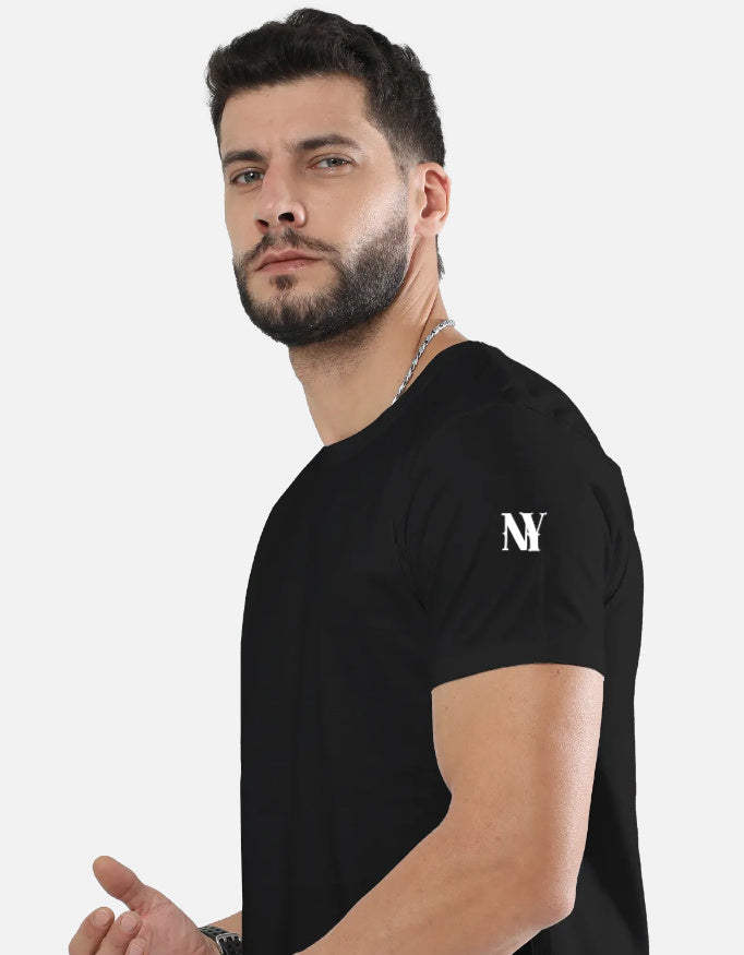 NAYAAH Premium (Black) Poly-Cotton 180 GSM Unisex T-Shirt – Soft Minimal Everyday Graphic Wear - Make You Smile