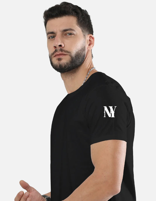 NAYAAH Premium (Black) Poly-Cotton 180 GSM Unisex T-Shirt – Soft Minimal Everyday Graphic Wear - Health Is Wealth