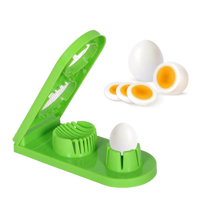 2 in 1 Double Cut Boiled Egg Cutter and Slicer with Stainless Steel Wire – Easy Egg Slicing Tool for Kitchen Use