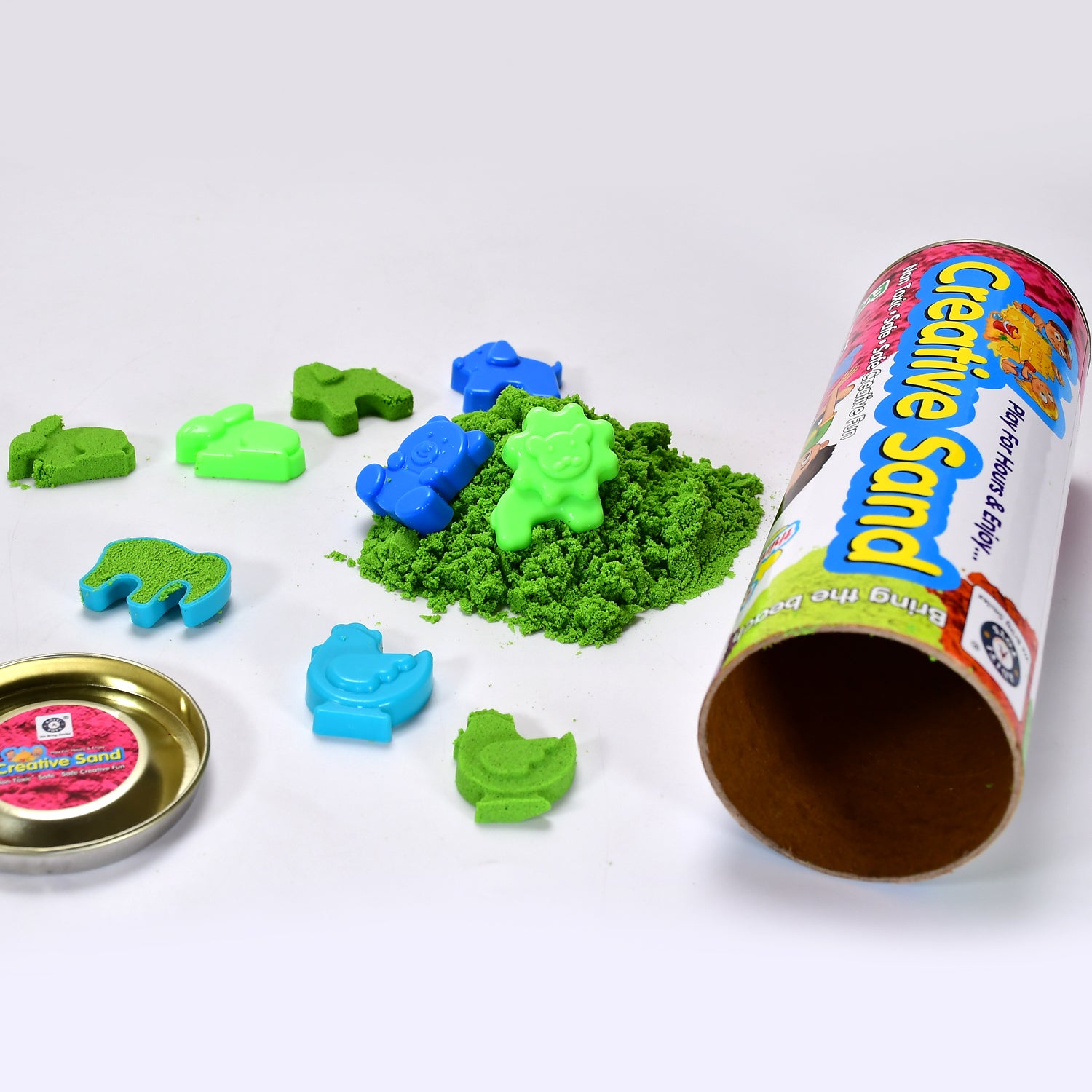 Creative Kinetic Sand for Kids Natural Soft Sand Clay Kit for Creative Learning, Sensory Play and DIY Molding Activities