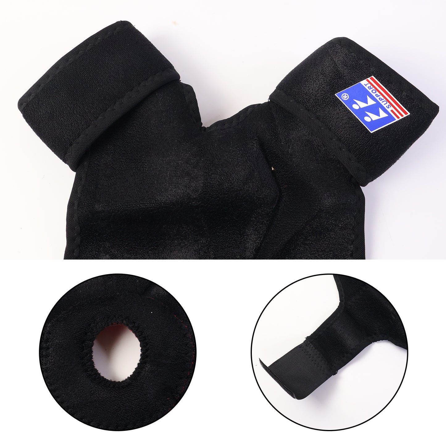 Adjustable Elastic Knee Support Brace with Patella Hole (1 Pc)