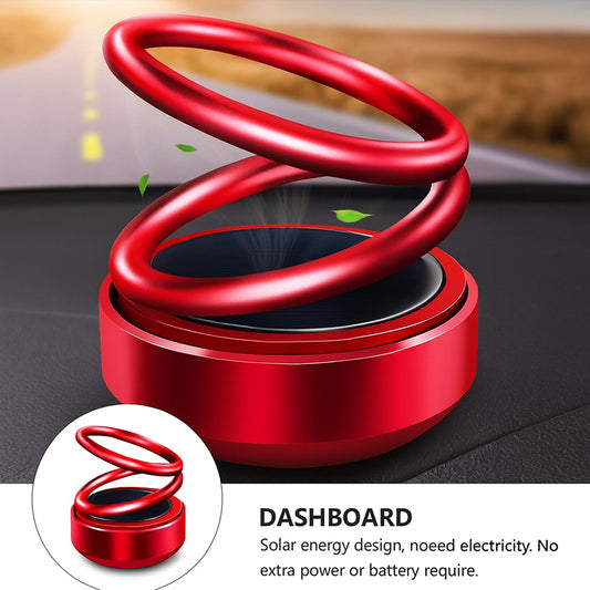 Small Solar Car Aroma Air Freshener (1 Pc) – 360° Rotating Air Diffuser