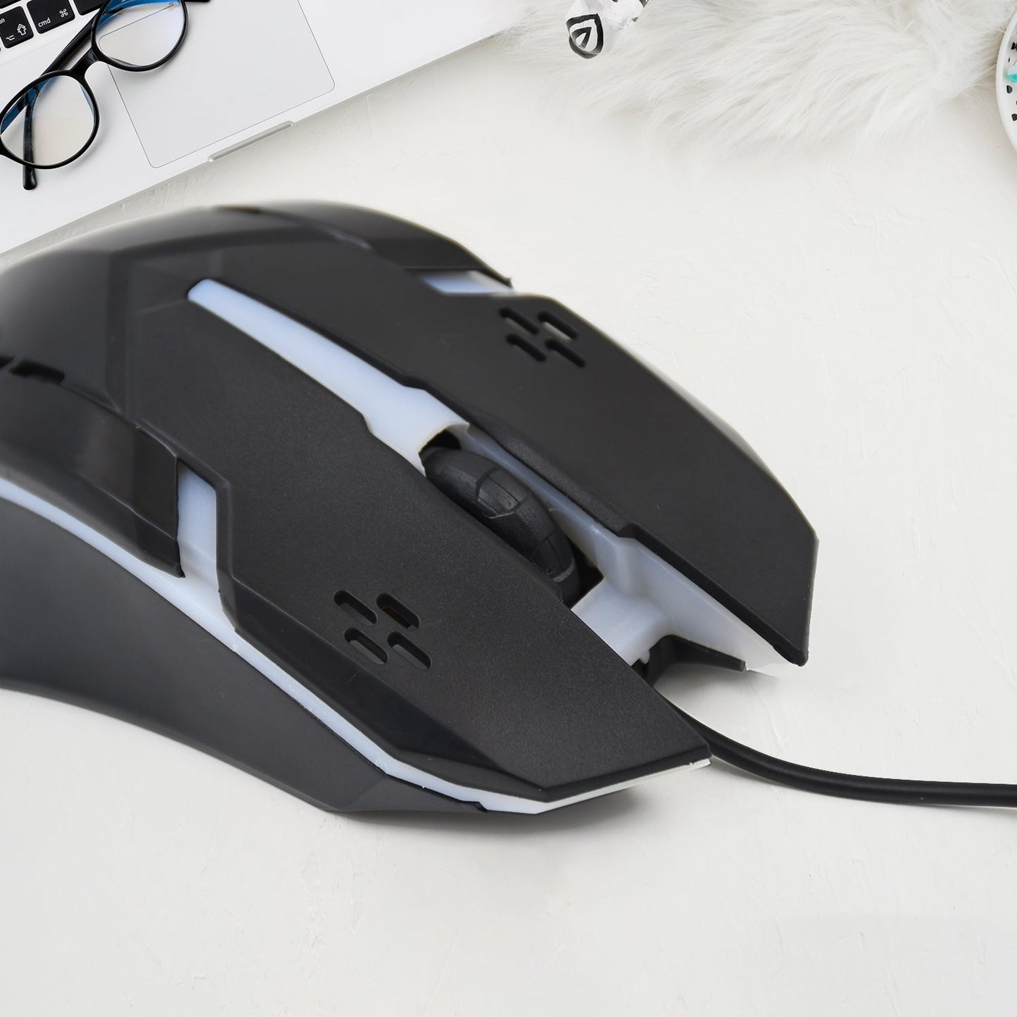 Computer Laptop USB Wired Optical Mouse 1000 DPI Ergonomic Plug and Play Mouse for PC Desktop Office and Home Use (1 Pc)