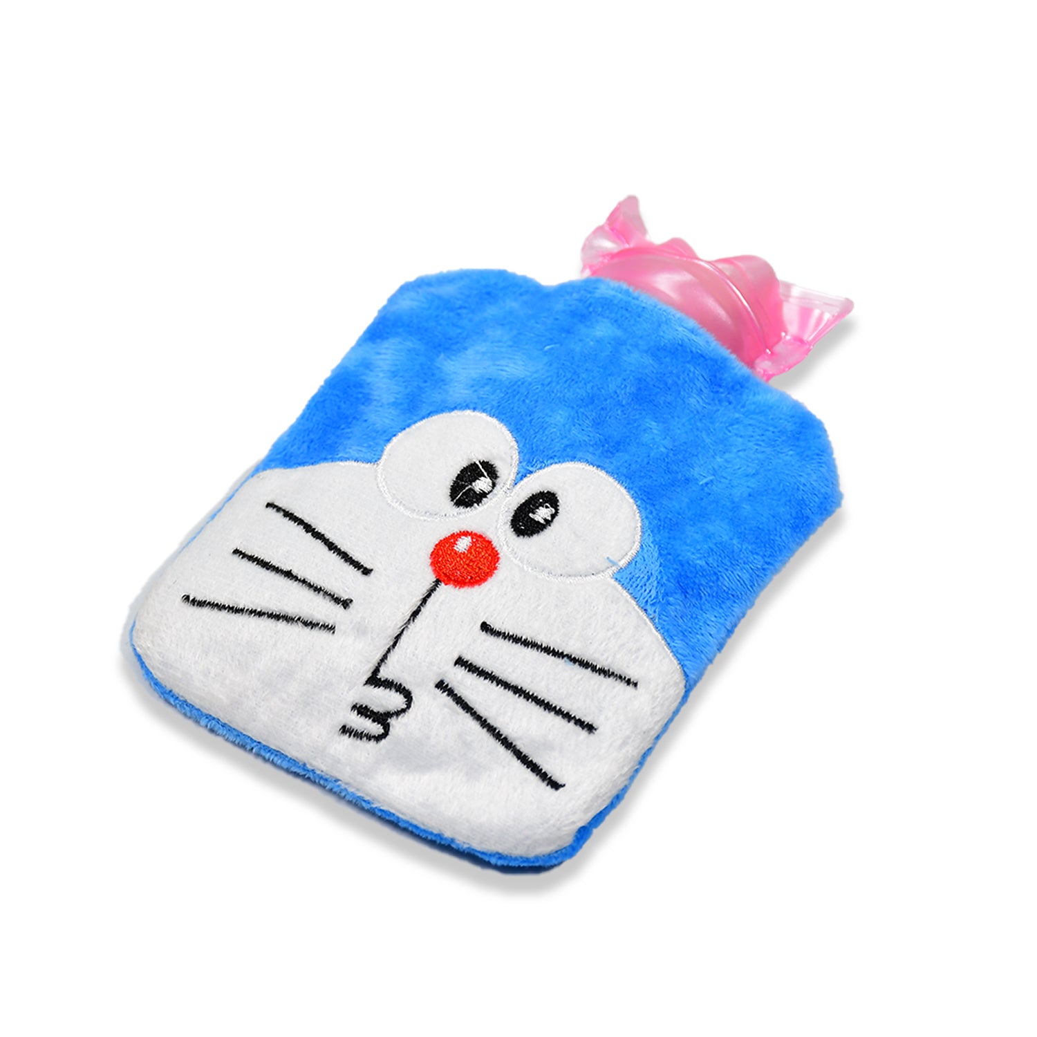 Doraemon Small Hot Water Bag with Soft Cover – Portable Natural Rubber Heat Therapy Bottle for Pain Relief, Menstrual Cramps, Neck, Shoulder, Back and Hand Warmer