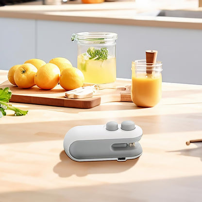 Mini Bag Sealer 2-in-1 – Heat Sealer & Cutter (USB Rechargeable)