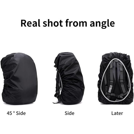Waterproof Backpack Rain Cover Adjustable Nylon Dust Cover for Laptop Bags School Bags Hiking Backpacks 20 to 40 L (1 Pc)