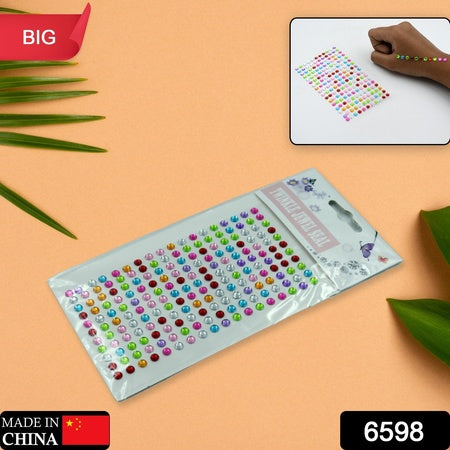 Self Adhesive Shining Crystal Stone Stickers | Multi Size Multicolor Rhinestone Gems for Art and Craft, Jewellery Making, Mobile Decoration, School Projects and DIY Decoration (Big Size)