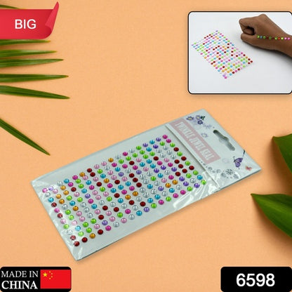 Self Adhesive Shining Crystal Stone Stickers | Multi Size Multicolor Rhinestone Gems for Art and Craft, Jewellery Making, Mobile Decoration, School Projects and DIY Decoration (Big Size)