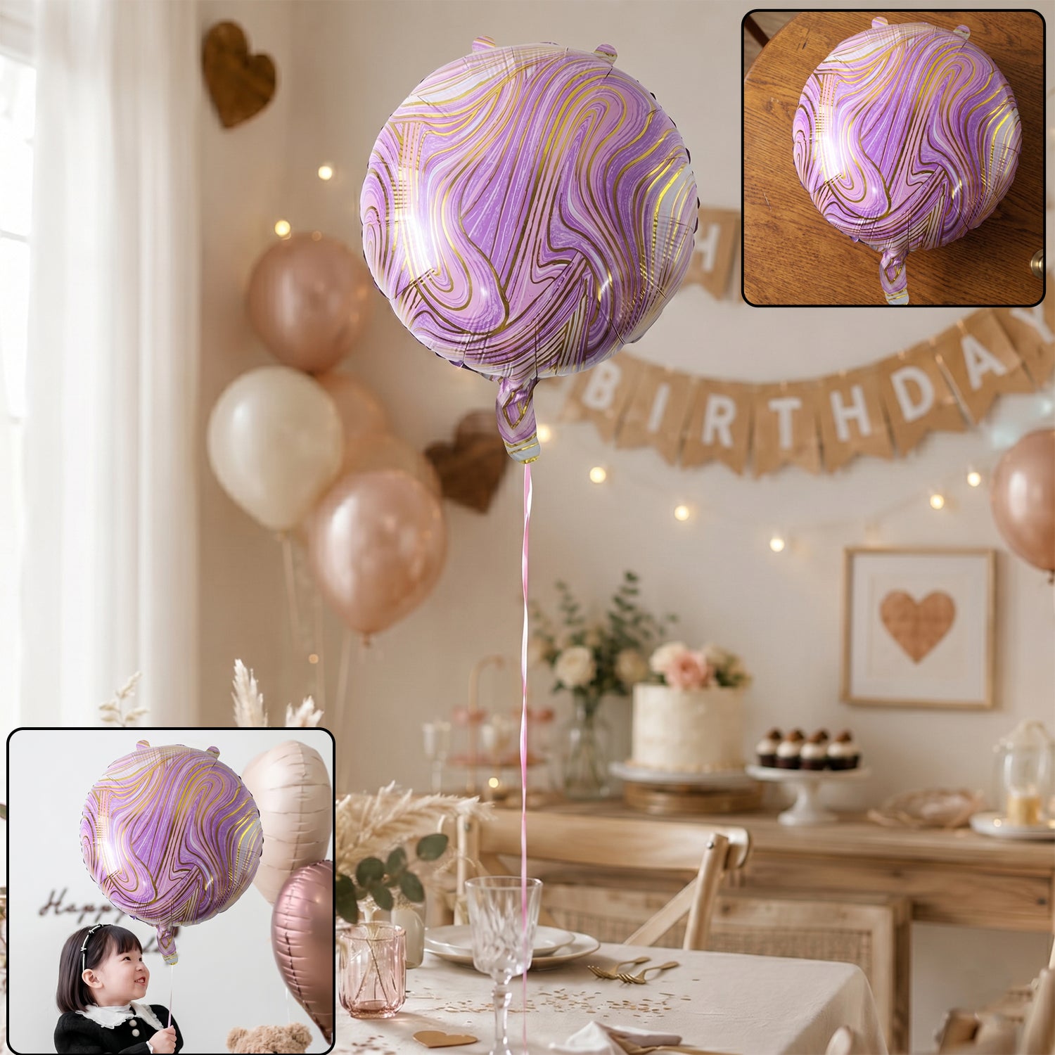 Decoration Foil Balloon – Colorful Party Celebration Balloon for Birthday, Event Wall Backdrop &amp; Home Decoration (1 Pc)