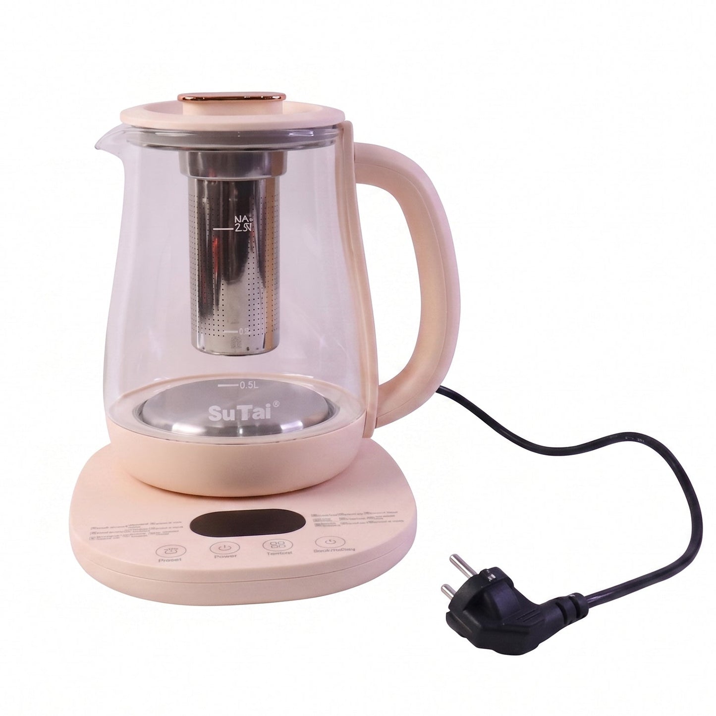 Electric Glass Kettle 2.3 Litre Multi Function Tea Maker and Water Boiler with Glass Infuser, Digital Temperature Control and Keep Warm Function (1 Pc)