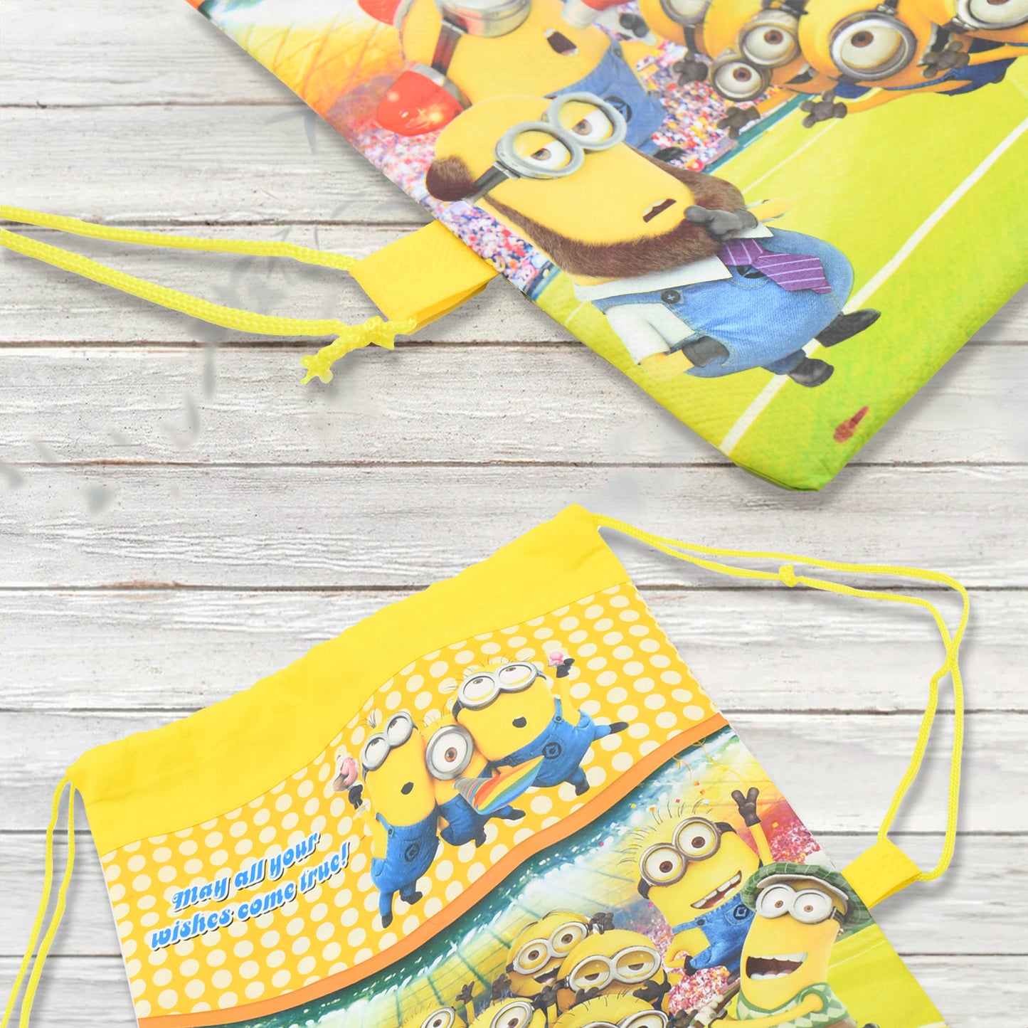 Kids Drawstring Dori Backpack Return Gift Bag – Small Party Favor Haversack Bag for Birthday, School, Travel and Events – 1 Piece Mix Design