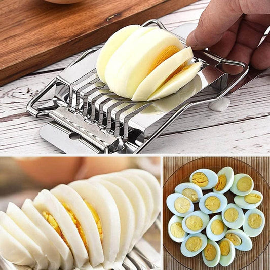 Stainless Steel Egg Slicer Cutter for Boiled Eggs Soft Fruits Mushrooms and Soft Cheese (1 Pc)