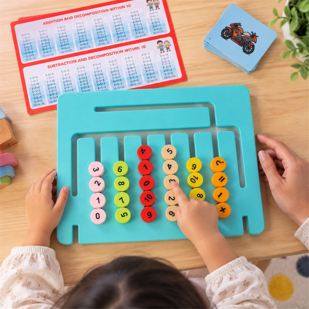 2 In 1 Abc And Maths Activity Board With Sliding Letters For Learning (22x18 Cm)
