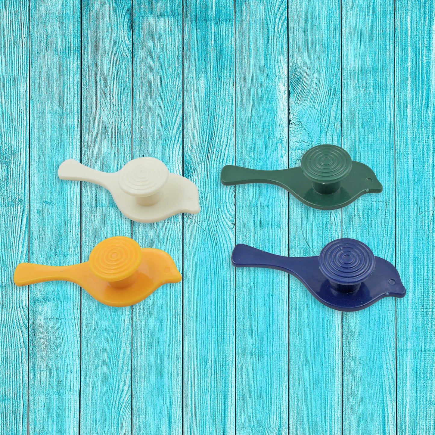 Bird Shape Self Adhesive Wall Hooks | Decorative No Drill Towel, Coat, Hat and Key Holder Hooks for Bathroom, Kitchen, Bedroom and Office | 4 Piece Set