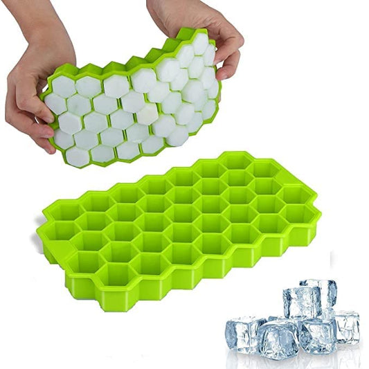 Flexible Silicone Honeycomb Ice Cube Tray, 37 Cavity Ice Cube Mold for Freezer, Food Grade Easy Release Ice Tray (1 Pc)