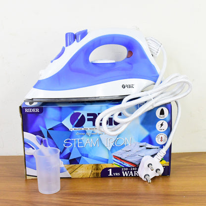 Orbit 1200W Steam Iron with Adjustable Temperature Control – Non-Stick Soleplate, Steam and Spray Function, Lightweight Electric Iron for Home and Office
