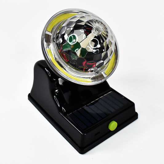Multifunctional Solar 2 Modes Light Party Disco Light (1 Pc) Rotating Magic Light | Multi-Angle Adjustable | USB Rechargeable | Power Bank Function